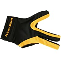 Los mejores  - Guantes Deportivo de Snooker Billar de 3 Dedos Elegante Elastico Mano Derecha Ligero - Amarillo Negro
